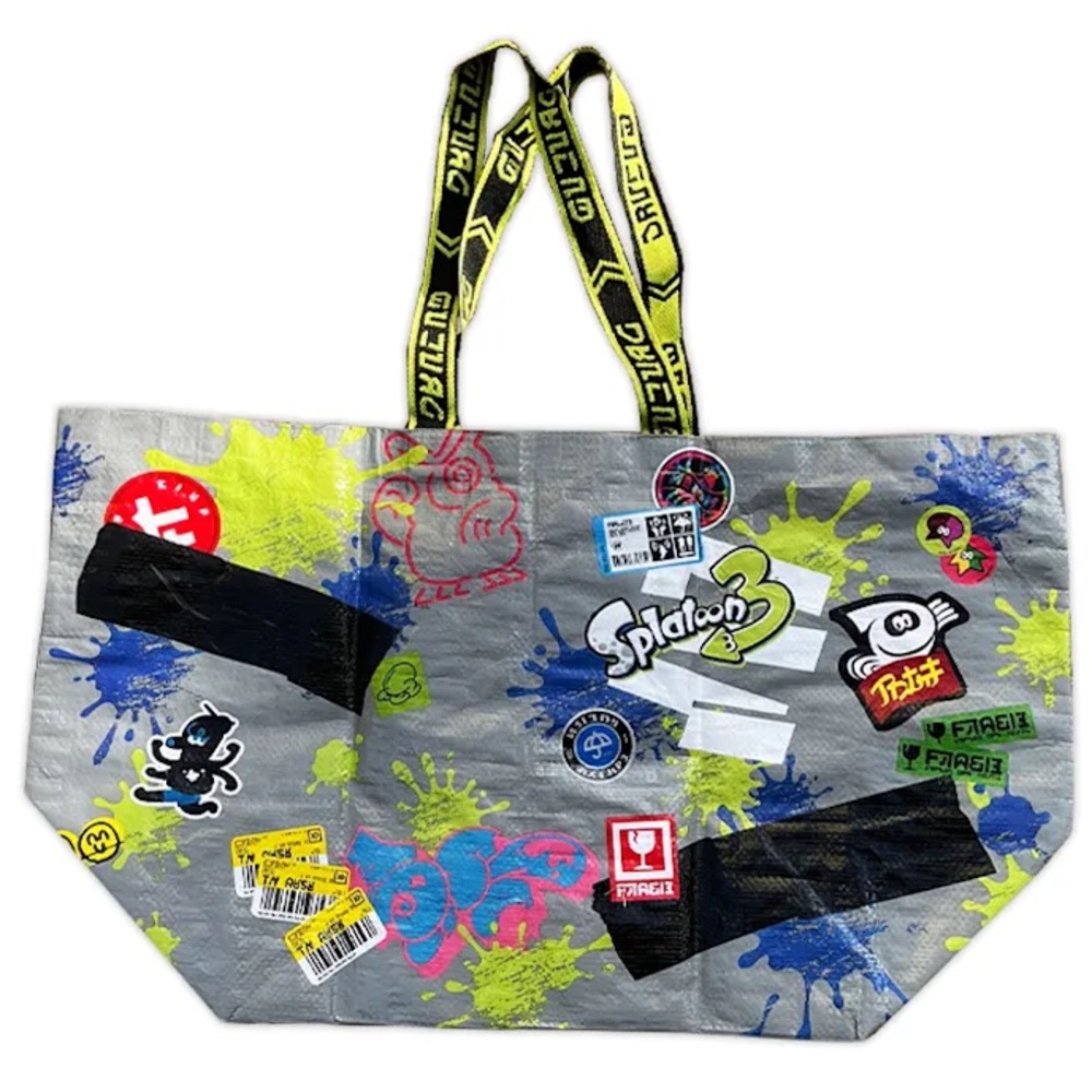 Disorganized Looking Tote Splatoon 3 Splatsville Shopping Bag